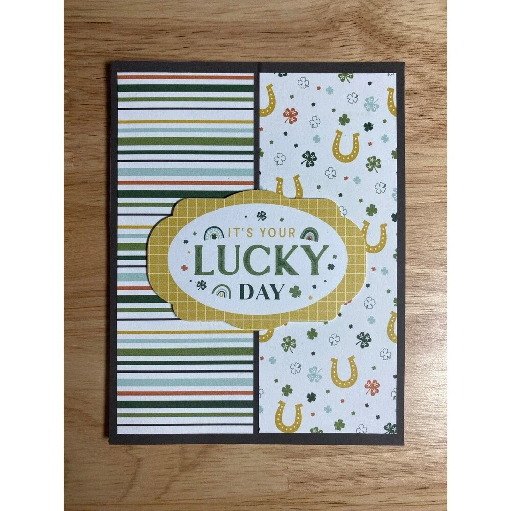Handmade St. Patrick’s Day Blank Greeting Card A2 & Envelope